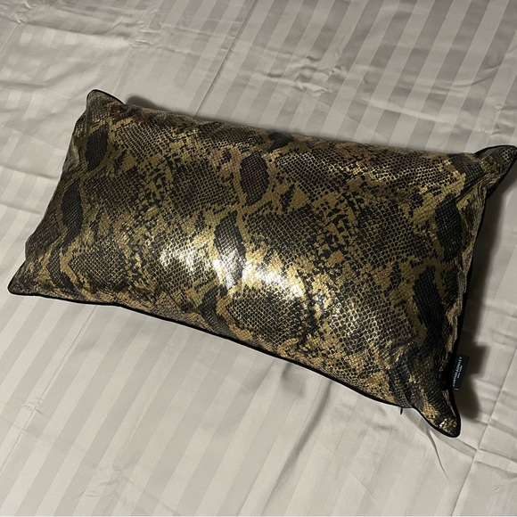 Cynthia Rowley Snakeskin Gold Foil Pillow - Picture 4 of 7